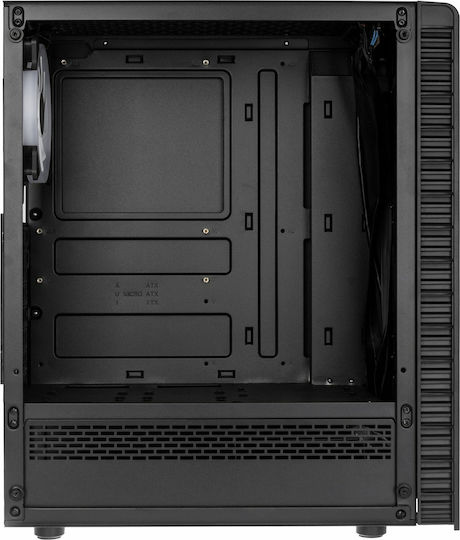 Kolink Observatory Lite Mesh Gaming Midi Tower Κουτί Υπολογιστή με Πλαϊνό Παράθυρο και RGB Φωτισμό Μαύρο