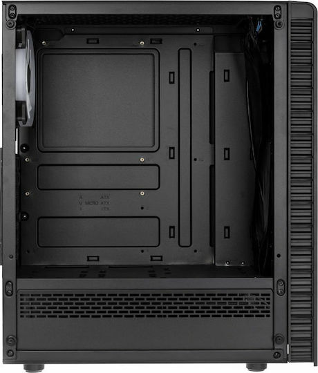 Kolink Observatory Lite Gaming Midi Tower Κουτί Υπολογιστή με Πλαϊνό Παράθυρο και RGB Φωτισμό Μαύρο