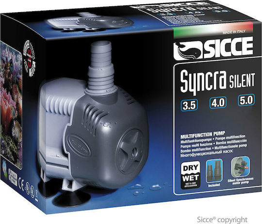 Sicce Syncra Кръговодна помпа за аквариум Тих 4.0 с кабел 2.20м 3,500 л/ч