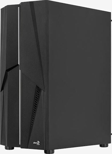 Aerocool Mecha v1 Gaming Midi Tower Κουτί Υπολογιστή με Πλαϊνό Παράθυρο και RGB Φωτισμό Μαύρο