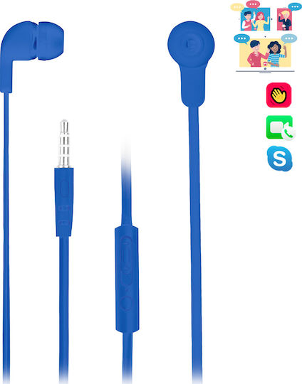 NGS Cross Skip Handsfree cu două căști cu mufă 3.5mm Albastru