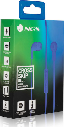 NGS Cross Skip Handsfree cu două căști cu mufă 3.5mm Albastru