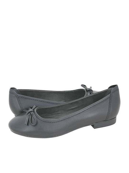 Jana Lederne Damen Ballerinas in Schwarz Farbe