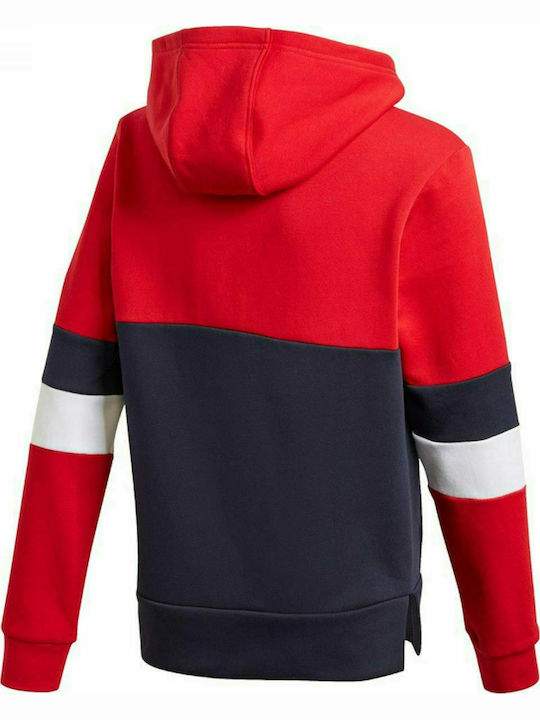 Adidas Παιδικό Φούτερ με Κουκούλα για Αγόρι Κόκκινο