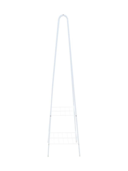 vidaXL Floor Garment Rack made of Metal White 59x35x150cm