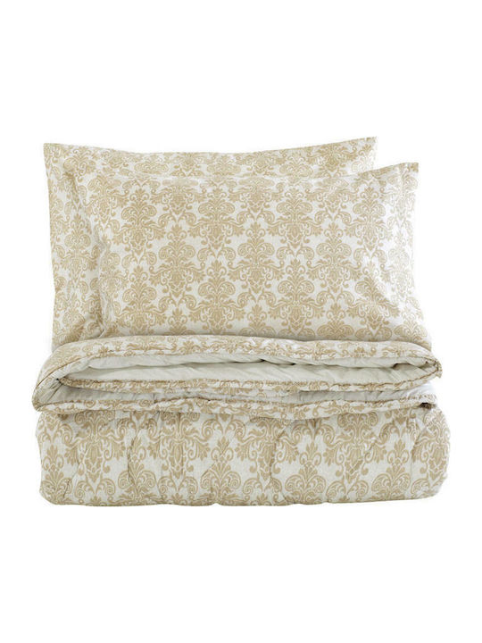 Das Home Σετ Πάπλωμα Μονό με Γέμιση Microfiber 160x240εκ. 4691 Μπεζ 4τμχ 11 togs