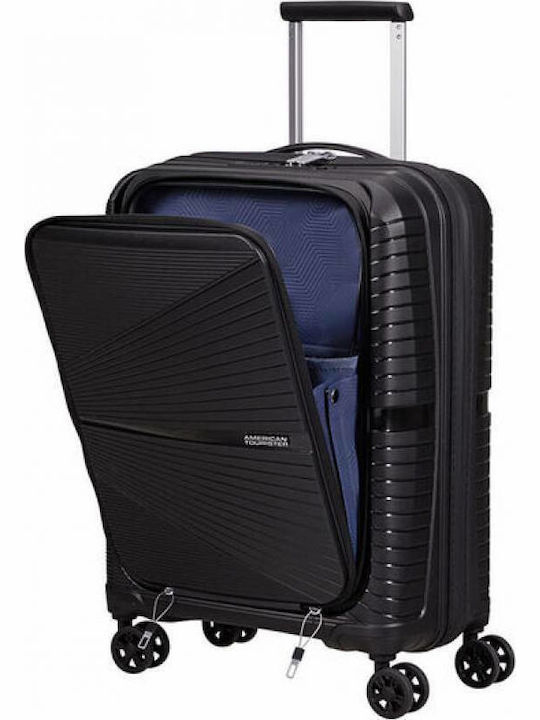 American Tourister Airconic Cabin Hard Black Suitcase With 4 Wheels Height 55cm