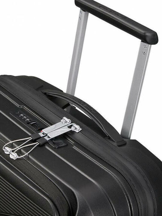 American Tourister Airconic Cabin Hard Black Suitcase With 4 Wheels Height 55cm