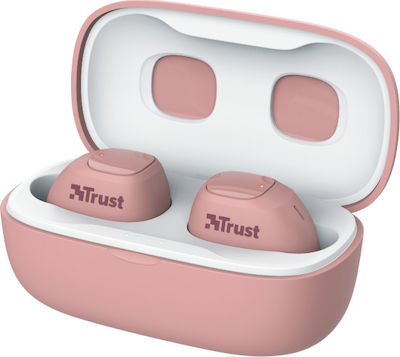 Trust Nika Compact In-Ear Bluetooth-Freisprecheinrichtung Kopfhörer mit Schweißresistenz und Ladeetui Rosa