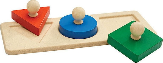 Ξύλινο Παιδικό Puzzle Σφηνώματα Shape Matching 3pcs Plan Toys