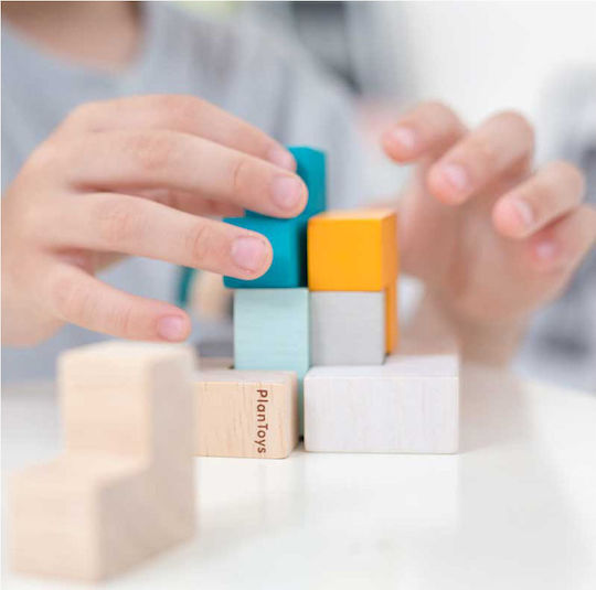 Wooden Kids Puzzle 3D Mini Cube 9pcs Plan Toys
