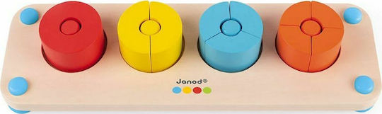 Janod Essentiel - Fractions Educational Game Knowledge made of Wood for 2+ Years Old