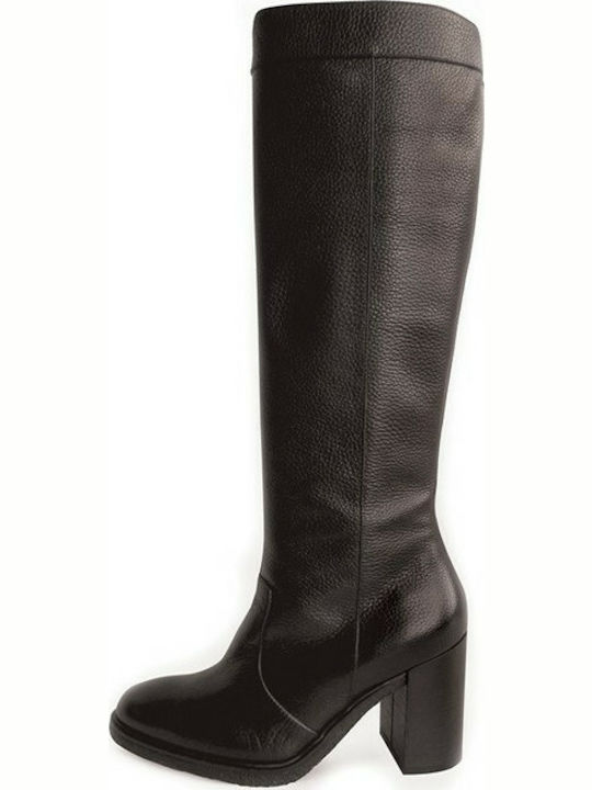 Paola Ferri Leder Damenstiefel Schwarz D7139