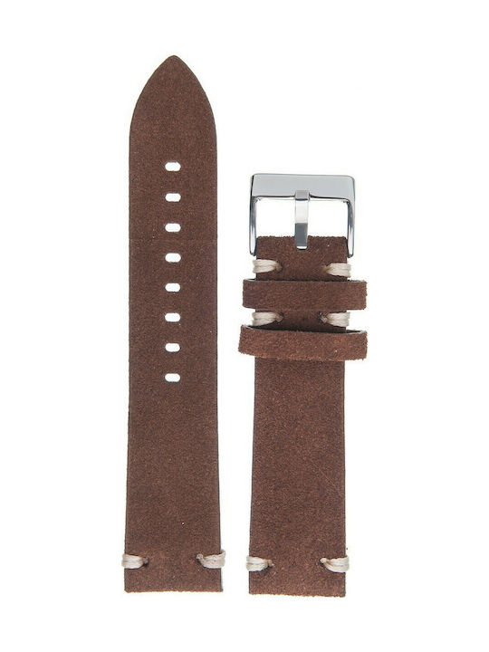 Diloy Straps Δερμάτινο Λουράκι Καφέ 24mm