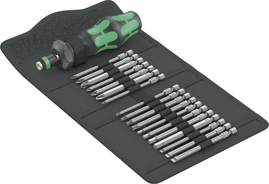 Wera Kraftform Kompakt Turbo Screwdriver with 19 Interchangeable Tips