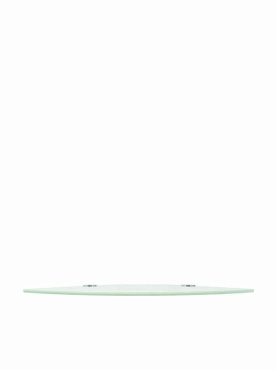 vidaXL Γωνιακή Επιτοίχια Ραφιέρα Μπάνιου Γυάλινη με 1 Ράφι 35x35x0.8cm