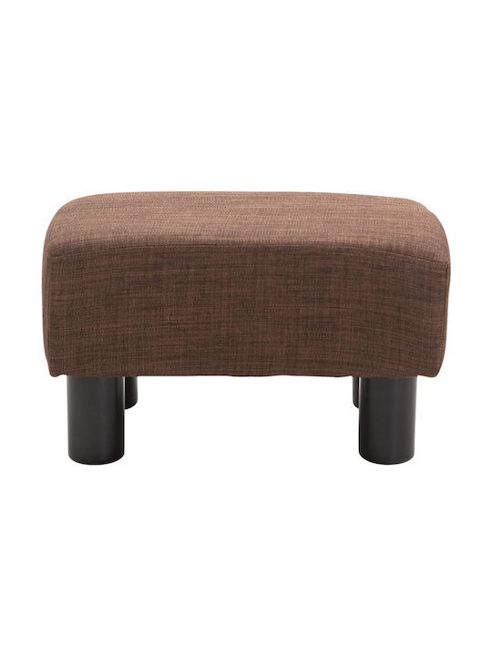 Stool Footstool Upholstered with Fabric Brown 40x30x24cm