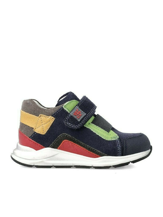 Garvalin Kids Sneakers High Anatomic with Scratch Navy Blue