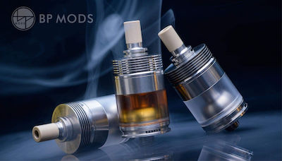 BP Mods Pioneer Electronic Cigarette Vaporizer RTA 3.7ml 22mm Silver