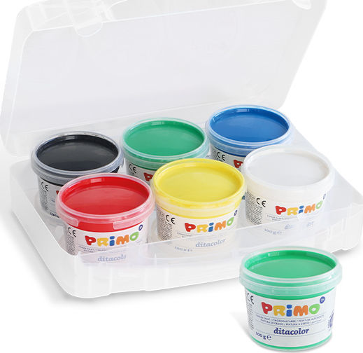 Primo 6 Ditacolor Finger Paints Set 100ml 6pcs