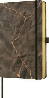 Castelli Wabi Sabi Notebook A5 Ruled with Elastic and Pen Holder Brown