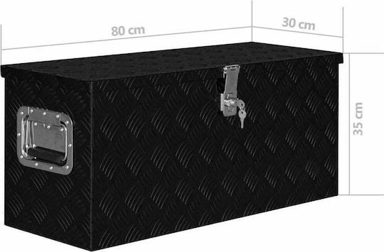 vidaXL Tool Storage Aluminum Box W80xD30xH35cm 146442