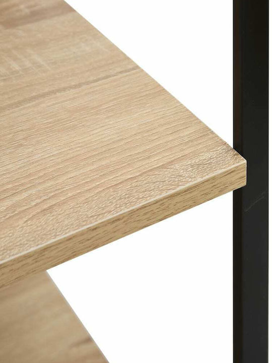vidaXL Wooden Kitchen Rack 3 Tiers Black 60x39.6x79.5cm