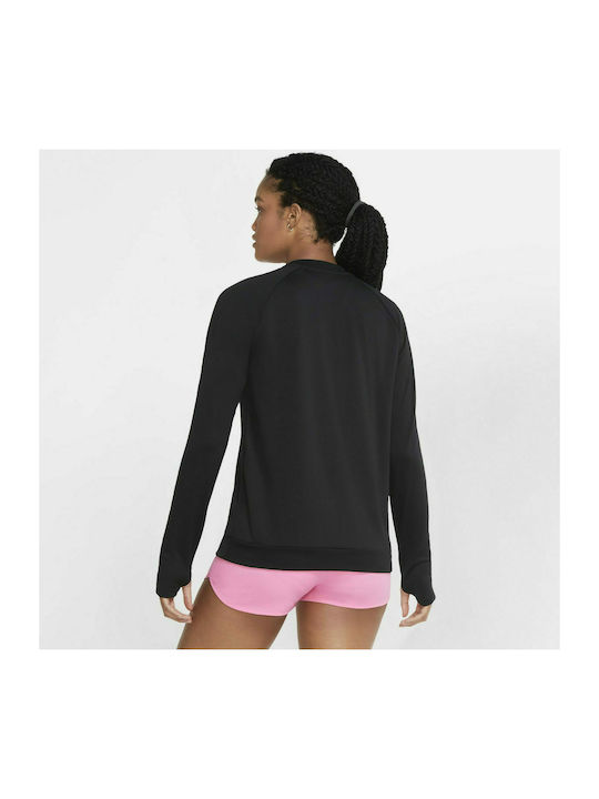 Nike Dri-Fit Pacer Μακρυμάνικη Γυναικεία Αθλητική Μπλούζα Μαύρη