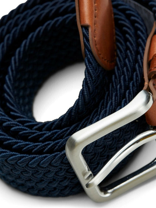 Еластична Мъжки Колан Knitted Blue-Tan