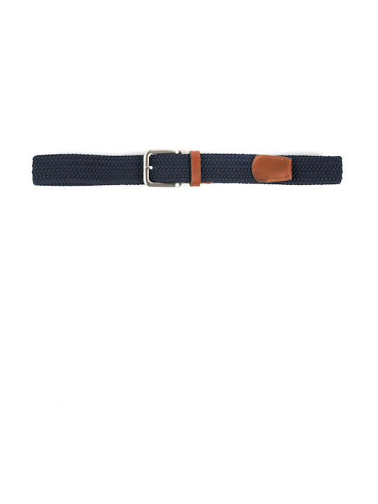 Еластична Мъжки Колан Knitted Blue-Tan