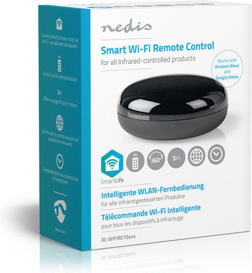Nedis Hub Inteligent Wi-Fi / IR Compatibil cu Google Home & Alexa