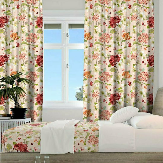 Lino Home Vorhang mit Bleistiftfalten Campari 301 135x270cm