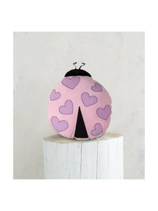 Nima Διακοσμητικό Μαξιλάρι Κούνιας Lovebug Ροζ 40x25cm