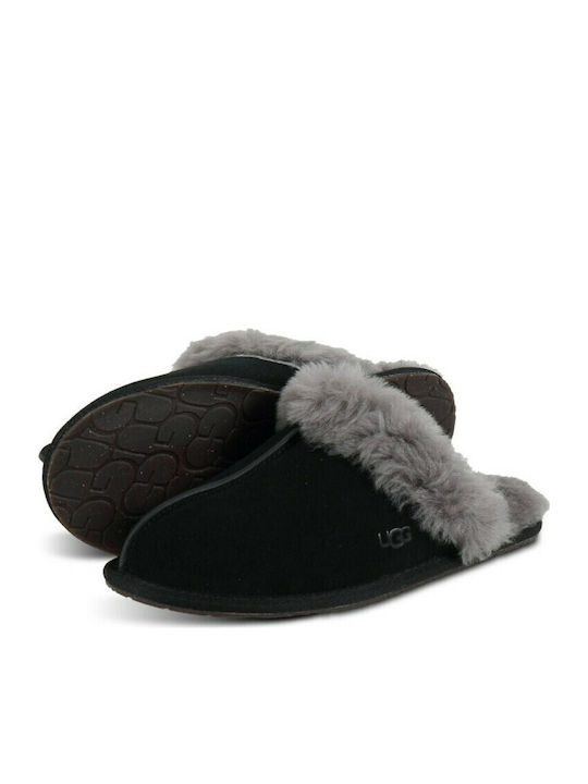 Scuffette II Winter Women's Slippers with Fur Black