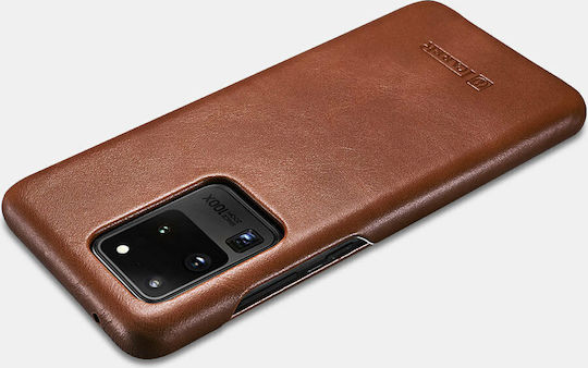 iCarer Curved Edge Vintage Book Δερμάτινο / Δερματίνης Καφέ (Galaxy S20 Ultra)