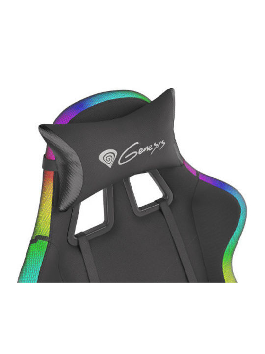 Genesis Trit 500 RGB Καρέκλα Gaming Δερματίνης με RGB Φωτισμό Μαύρη
