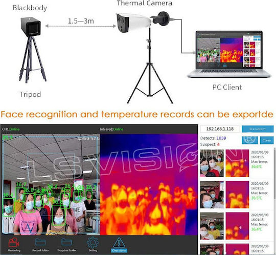 TG-8266-T CCTV Thermal Surveillance Camera Full HD 1080p Waterproof with Lens 4mm