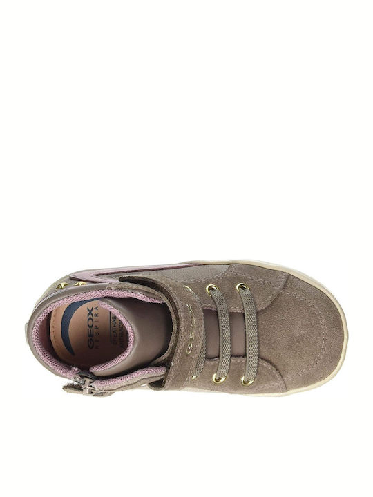 Kilwi Παιδικά Sneakers High Ανατομικά με Σκρατς Μπεζ