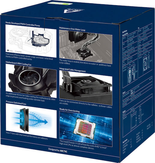Arctic Liquid Freezer II 120 Υδρόψυξη Επεξεργαστή Μονού Ανεμιστήρα 120mm για Socket 1200/115x