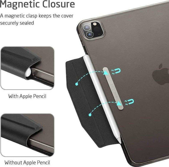 ESR Yippee Clasp Jelly Флип Капак Черен iPad Pro 2020 12,9"