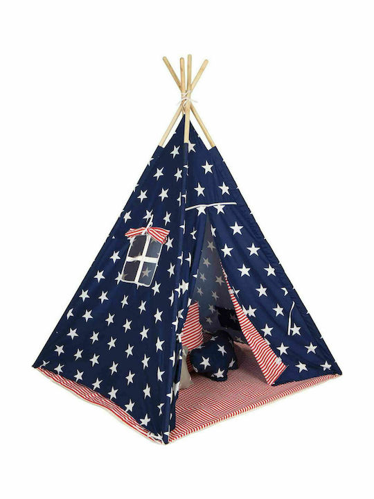 Baby Adventure Kids Indian Teepee Play Tent Stars BR75042 Blue