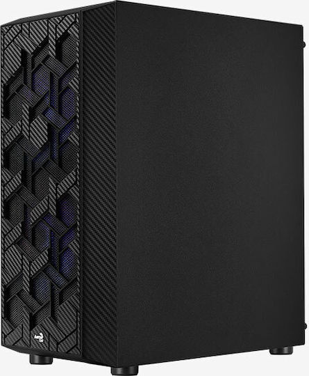 Aerocool Hive ARGB v1 Gaming Midi Tower Κουτί Υπολογιστή με Πλαϊνό Παράθυρο Μαύρο