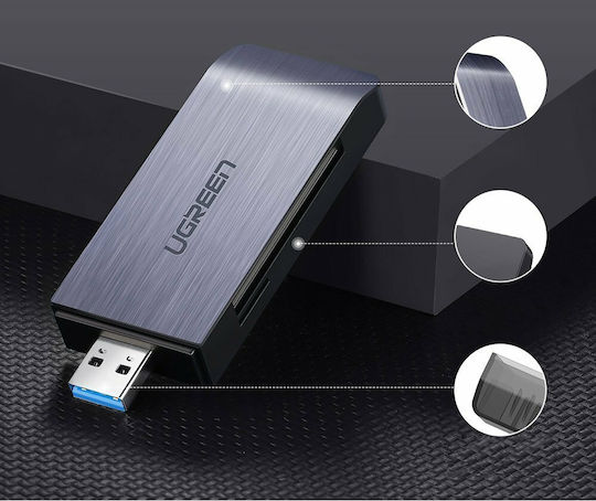 Ugreen Card Reader USB 3.0 για MemoryStick Γκρι