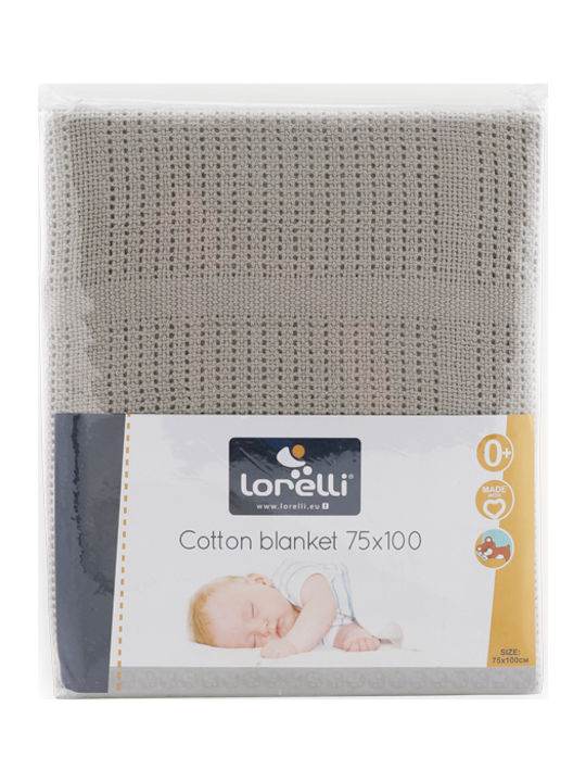 Lorelli Blanket Nursery Swaddling Blankets Classic Cotton Grey 75x100cm.