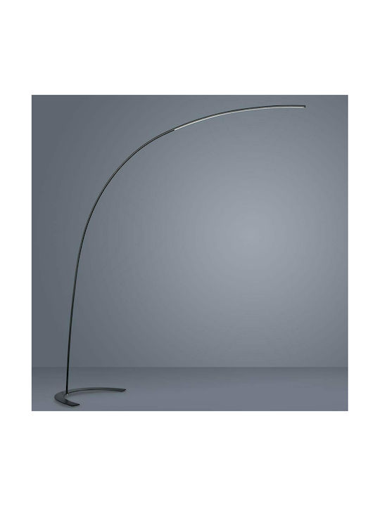 Trio Lighting Shanghai LED Stehleuchte H210xB65cm. mit Warmweißem Licht 1800lm Schwarz