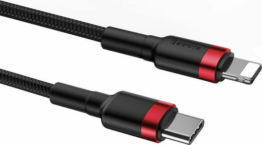 Baseus Cafule Lightning Braided USB-C to Lightning Cable 18W Red 1m (CATLKLF-91)
