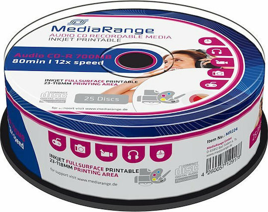 MediaRange Recordable CD-R 12x 700MB Cake Box 25pcs