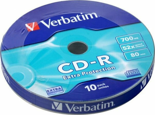Verbatim Εγγράψιμα CD-R 52x 700MB Cake Box 10τμχ