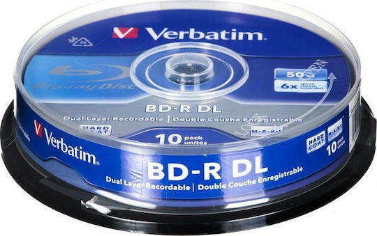 Verbatim Εγγράψιμα BD-R 6x Dual Layer 50GB Cake Box 10τμχ