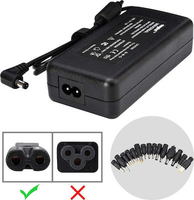 Sunydeal Universal Laptop Charger 90W 15V with Detachable Power Cord and Plug Set